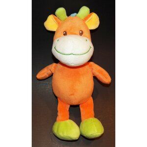 Bambia Giraffe Plush Lovey 11" Bean Bag Stuffed Animal Toy Germany Green Yellow